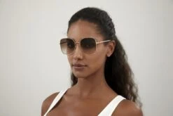 Gucci GG 1143S 002 GOLD-GOLD-BROWN -Oakley Soldes Boutique 6847464 g