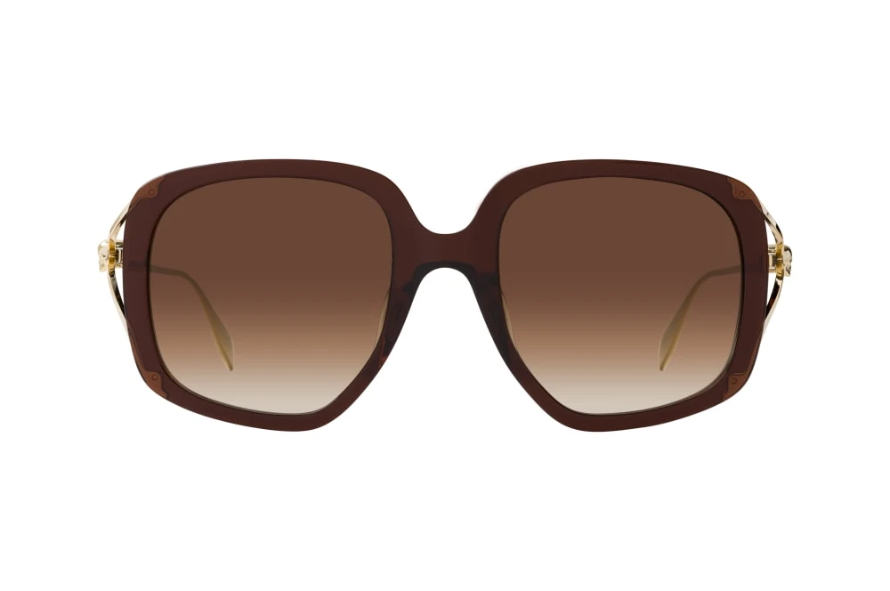Alexander McQueen AM 0374S 002 BROWN-GOLD-BROWN 5 Alexander McQueen AM 0374S 002 BROWN-GOLD-BROWN – Image 3