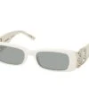 Balenciaga BB 0096S 020 WHITE-SILVER-SILVER